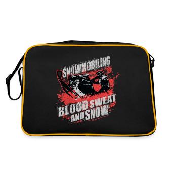 Motoneige Snowmobile Blood Sweat and Snow - Sac Retro - noir/or - Dos