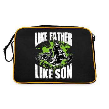 Cool Like Father, Like Son Snowmobile Fahrer - Sac Retro - noir/or - Dos