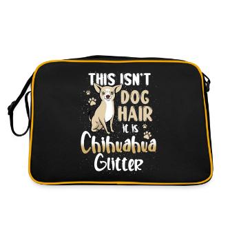 This Isn’t Dog Hair It Is Chihuahua Glitter Funny - Sac Retro - noir/or - Dos