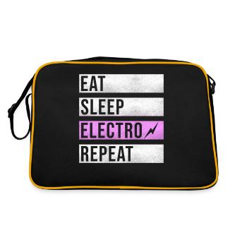 Techno Musique Electro Raver - Sac Retro - noir/or - Dos