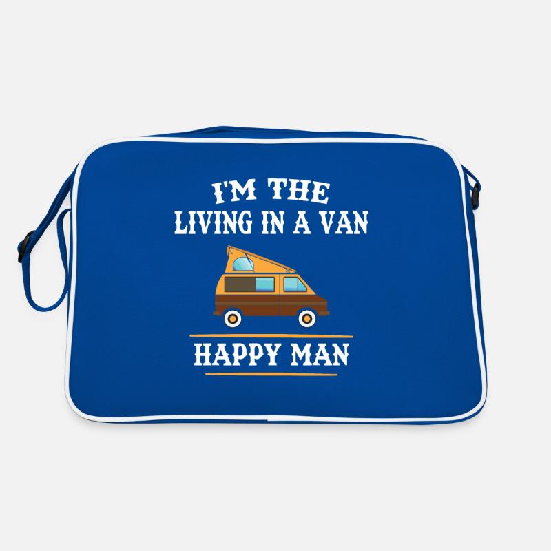 Minivan Camping Man Reisemobil Spruch Retro Tasche