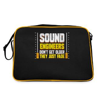 Sound Engineer Don't Get Older - Sound Engineering - Retro Bag - black/gold - Back
