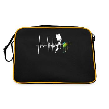 Painters & Car Painters Heartbeat Heart Rate - Retro Bag - black/gold - Back
