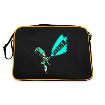 Pistolet de peinture de peinture - Cadeau de peinture de voiture - Sac Retro - noir/or - Dos