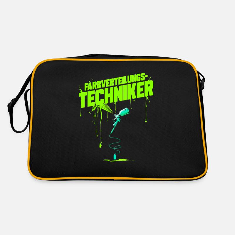 Farbverteilungstechniker Lackierer Autolackierer - Retro Tasche - Schwarz/Gold