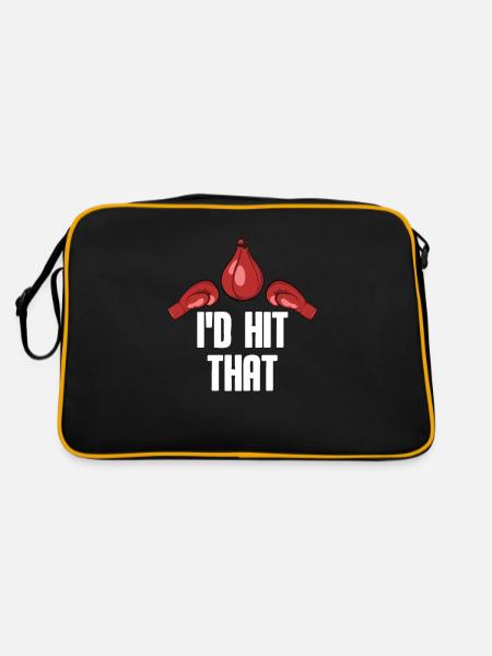 Boxing boxing boxer - Retro Bag - black/gold - Back