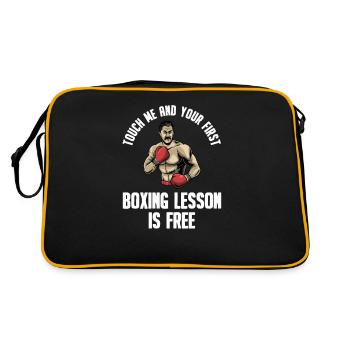 Boxing boxing boxer - Retro Bag - black/gold - Back