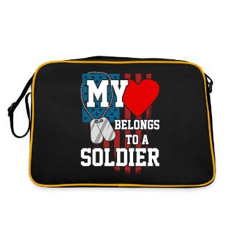 Soldier Military Military Vétéran Soldiers Navy Gift - Sac Retro - noir/or - Dos