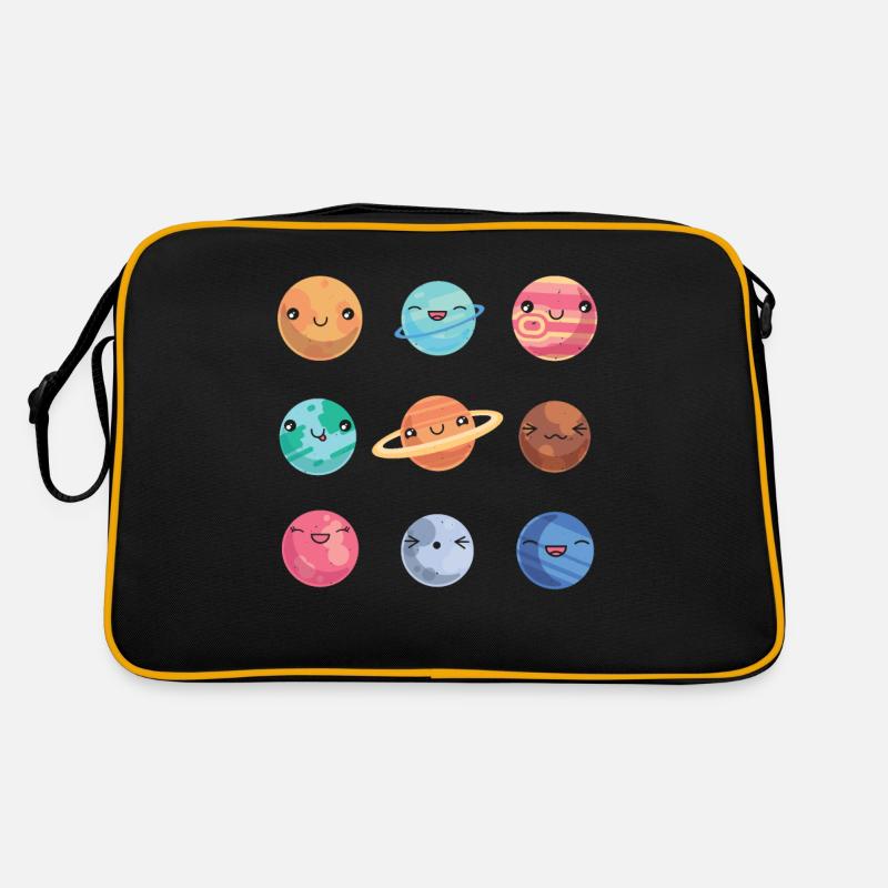 Solar System - Cute Planets - Planet - Galaxy Retro Tasche