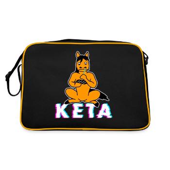 Ketamin Keta Druffi Pferd für Spicker und - Retro Tasche - Schwarz/Gold - Hinten