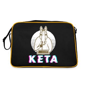 Ketamin Keta Druffi Pferd für Spicker und - Retro Tasche - Schwarz/Gold - Hinten