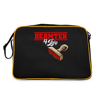 Officer 4 Life - Civil Servant for Lifetime Gift - Retro Bag - black/gold - Back