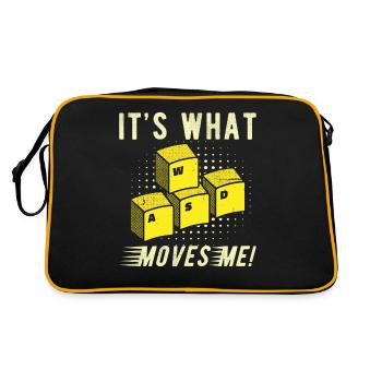 Gamer Gift Computer PC Gaming - Retro Bag - black/gold - Back