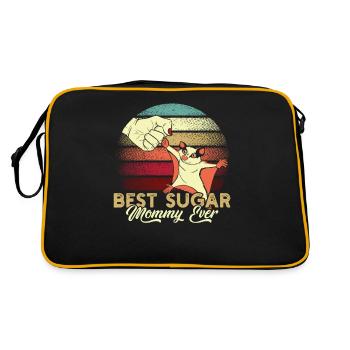 Best Mom Ever Sugar Glider Sugar Mommy Pet Lover - Retro Tasche - Schwarz/Gold - Hinten