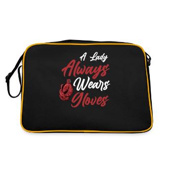 Boxing boxing boxer - Retro Bag - black/gold - Back