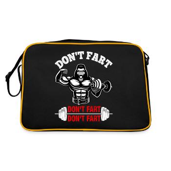 Don't Fart-funny body builder gift idea - Retro Bag - black/gold - Back