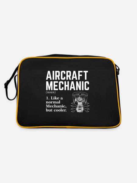 Mécanicien d’aéronef - Sac Retro - noir/or - Dos