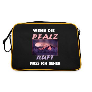 PFALZ PFÄLZER - Retro Tasche - Schwarz/Gold - Hinten