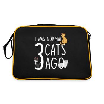 Cat I Was Normal 3 Cats Ago Cat Holder - Retro Bag - black/gold - Back