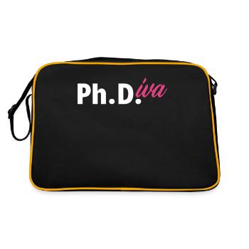 Doctorant Femme Fille - Sac Retro - noir/or - Dos