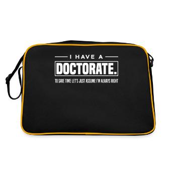 Doctorat doctorant - Sac Retro - noir/or - Dos
