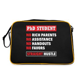 Étudiant doctorant - Sac Retro - noir/or - Dos