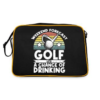 Golf Outfit Funny Golf Sayings Golfer Golf - Retro Bag - black/gold - Back