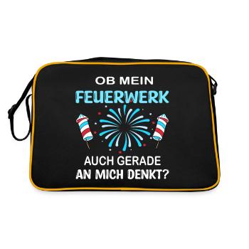 PYROTECHNIK PYROTECHNIKER - Retro Tasche - Schwarz/Gold - Hinten