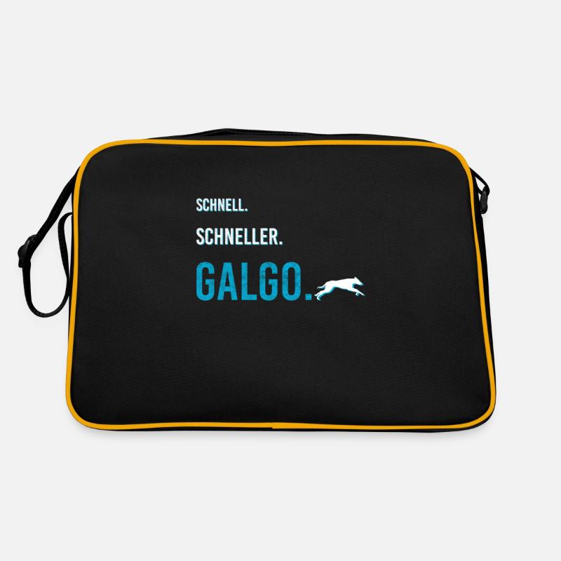 Galgo Windhund Greyhound Halter Geschenkidee Retro Tasche