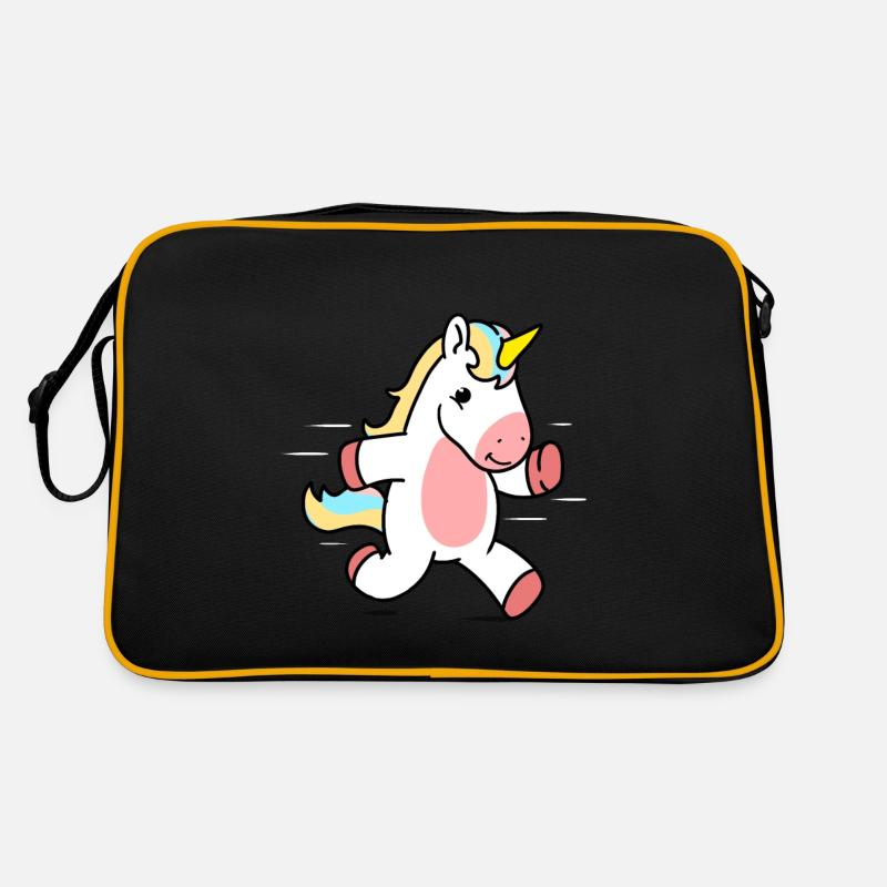 rennendes Einhorn Retro Tasche