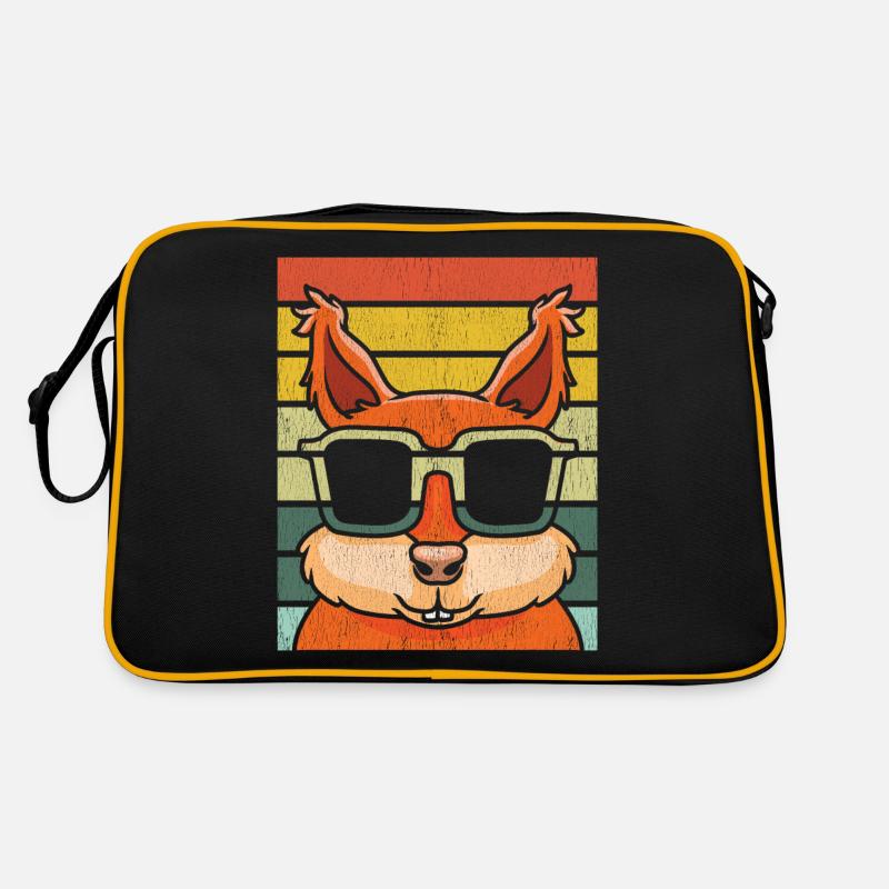 Eichhörnchen mit Sonnenbrille Retro Tasche