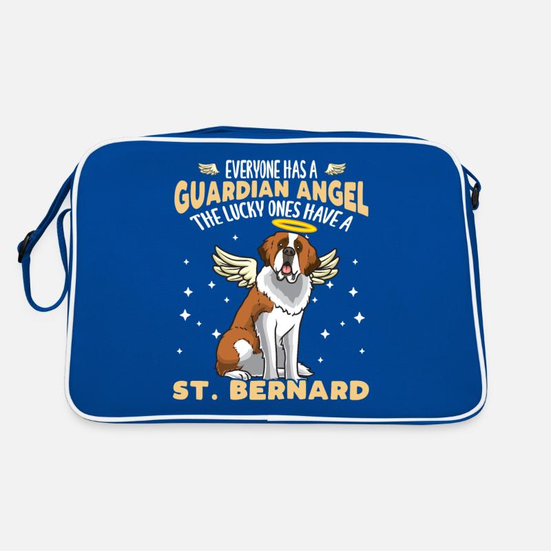 Bernhardiner mit Engelsflügeln Retro Tasche