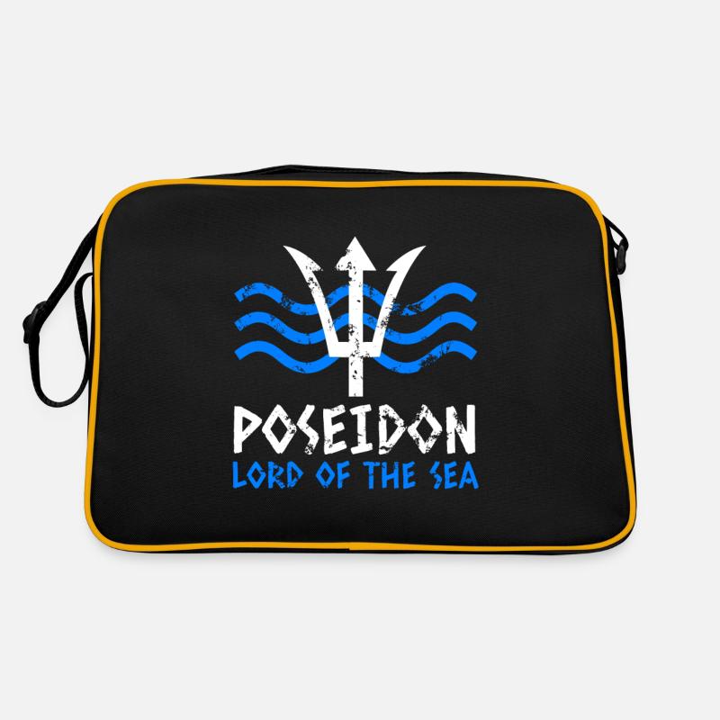 Poseidon Trident T Shirt Dieux Grecs Seigneur Sac Retro