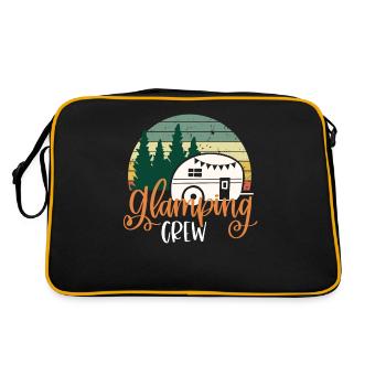 Glamping Glamourous Camping Glampings Luxury Vacation - Retro Bag - black/gold - Back