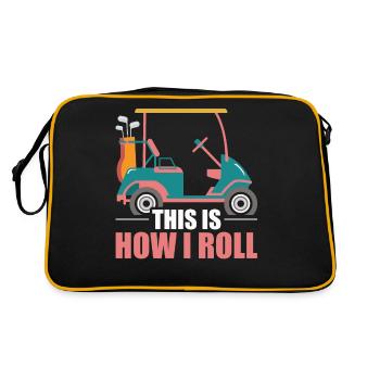 This Is How I Roll Golf Cart - Retro Bag - black/gold - Back