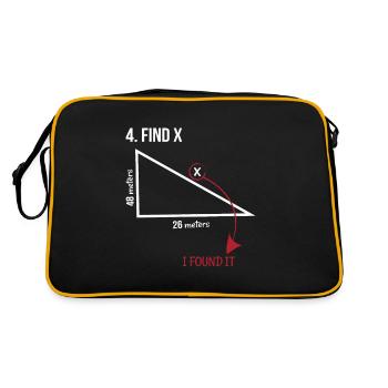 math, math, math teacher, sentence, triangle - Retro Bag - black/gold - Back