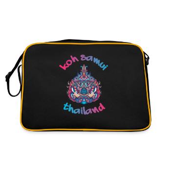 Koh Samui Thaïlande Backpacker Voyage - Sac Retro - noir/or - Dos