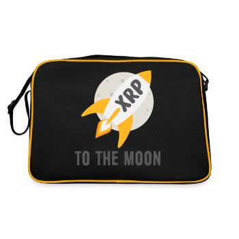 XRP To the Moon XRP Ripple Crypto Cryptocurrency - Retro Bag - black/gold - Back