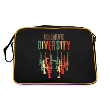 Celebrate Diversity - Different Guns - Vintage Gun - Retro Bag - black/gold - Back