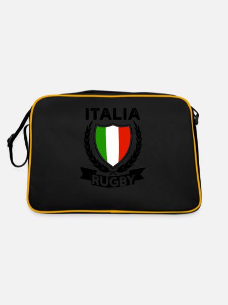 Rugby Italia Rugby Jersey For Italians Italy - Retro Bag - black/gold - Back