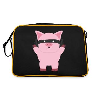 Pig - Retro Bag - black/gold - Back
