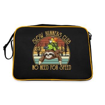 Slow Runners Club No Need For Speed Sloth - Retro Bag - black/gold - Back