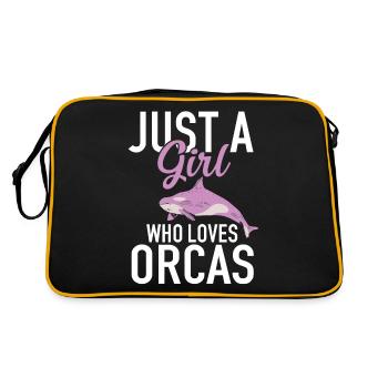 ORCAS Juste une fille qui aime les orques - Sac Retro - noir/or - Dos