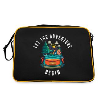 Let the adventure begin Aventurier Backpacker - Sac Retro - noir/or - Dos