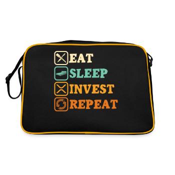 Eat Sleep Invest Repeat Rypto Ripple XRP - Retro Bag - black/gold - Back