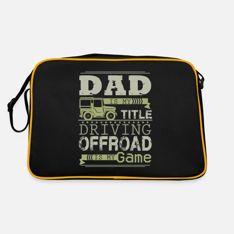 Offroad Papa - Retro Tasche - Schwarz/Gold
