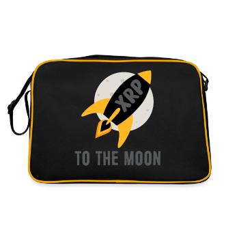 XRP To the Moon XRP Ripple Crypto Cryptocurrency - Retro Bag - black/gold - Back