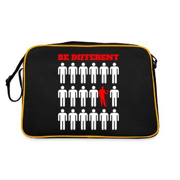 Sei anders Sei ein Reiniger - Retro Tasche - Schwarz/Gold - Hinten