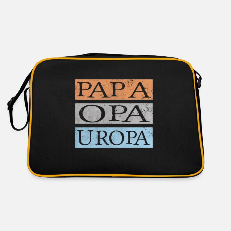 Uropa Retro - Retro Tasche - Schwarz/Gold