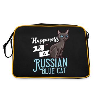 Russe chat chat de chat domestique chat chat propriétaire - Sac Retro - noir/or - Dos
